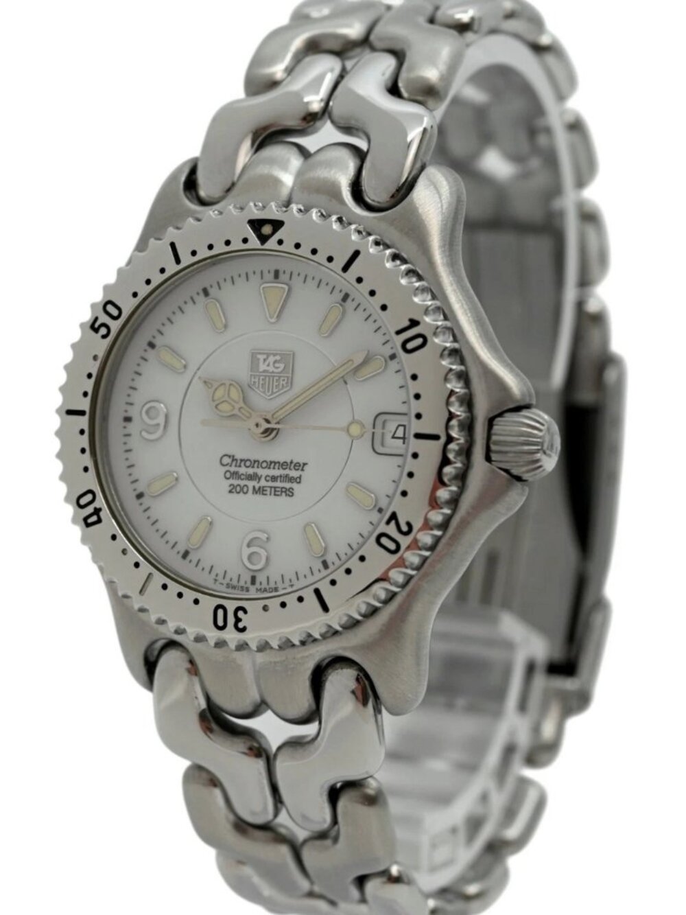 Tag Heuer 35mm Midsize Professional SEL Link White Dial Swiss Watch WG5213-P0!